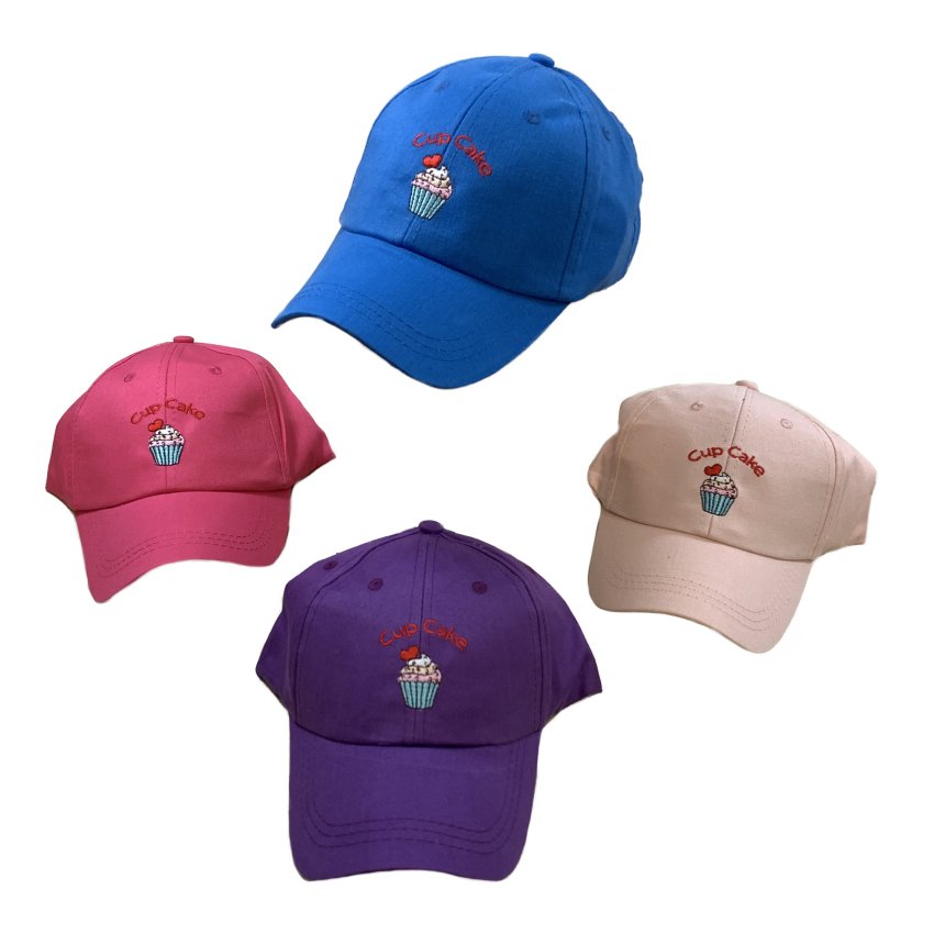 Girl's Embroidered BALL CAP [Cup Cake]