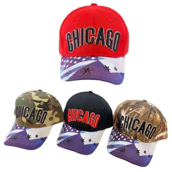 CHICAGO Hat [Sublimation Star/FLAG Bill]