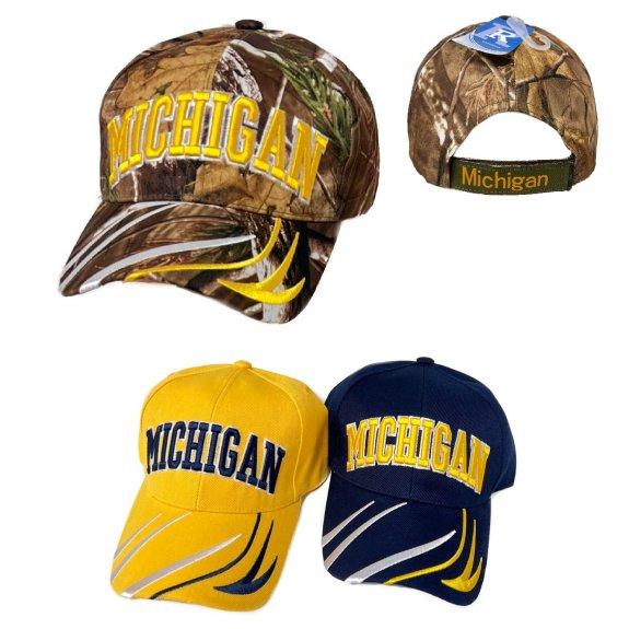 MICHIGAN HAT [Stripes on Bill]