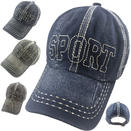 100% COTTON Washed Ball Cap [SPORT]