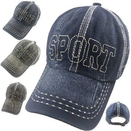 100% Cotton Washed Ball CAP [SPORT]