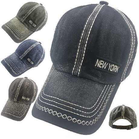 100% Cotton Washed Hat [NEW York]