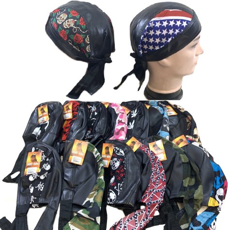 ASSORTED Leather-Like SkullCaps