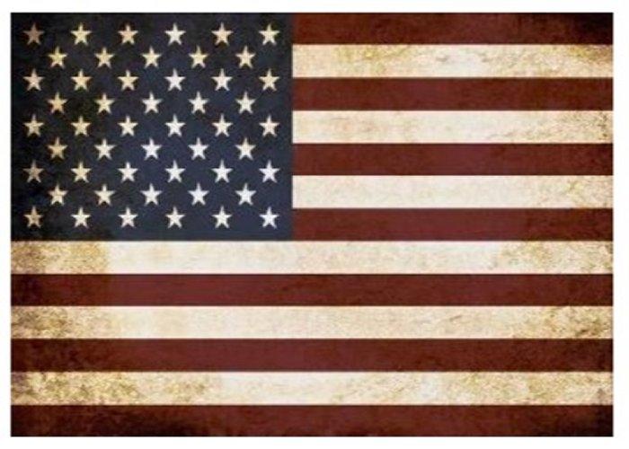 ''16''''x12'''' Metal Sign- Antique American Flag''