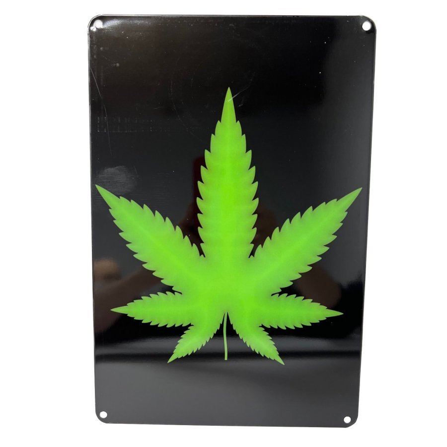 ''11.75''''x8'''' Metal Sign- Pot Leaf''