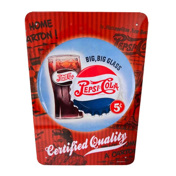 ''11.75''''x8'''' Metal Sign- Licensed Pepsi [Certified Quality]''