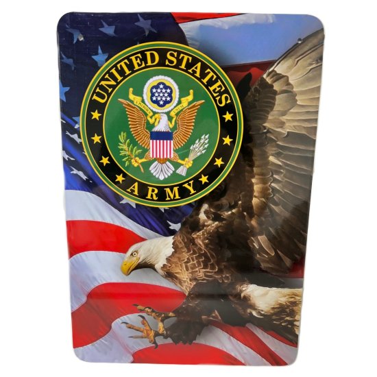 ''11.75''''x8'''' Metal Sign- Licensed Army Seal [Eagle & Flag]''