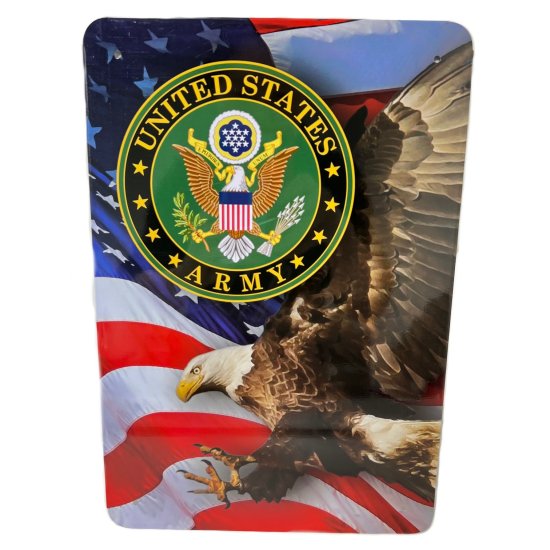 ''11.75''''x8'''' Metal Sign- Licensed Army Seal [Eagle & FLAG]''