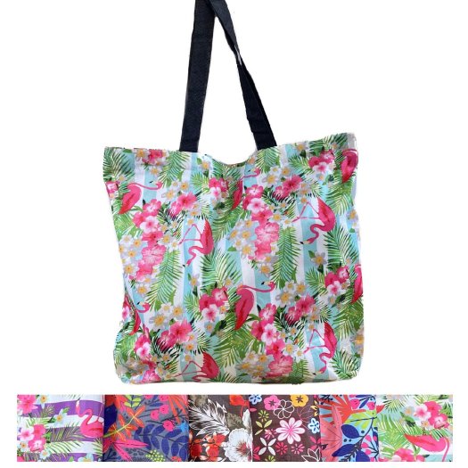 Printed Shopping TOTE BAG with Zipper