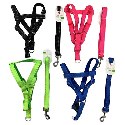 ''Nylon DOG Harness with 48'''' Leash [Medium]''