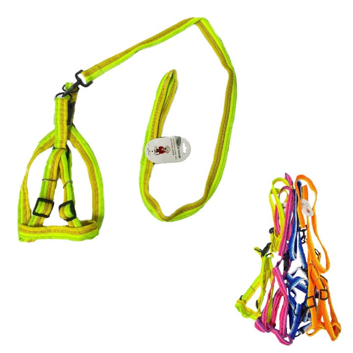 ''4-Color 48'''' Leash & Harness Set [Small/Medium]''