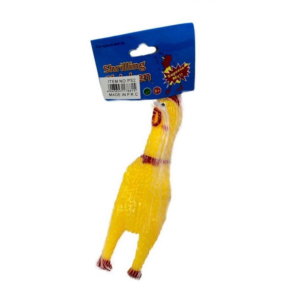 ''6.5'''' Rubber Chicken Squeaky Pet TOY''