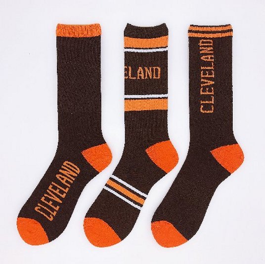 1pr Crew SOCKS-3 Styles [CLEVELAND] 10-13 B/O