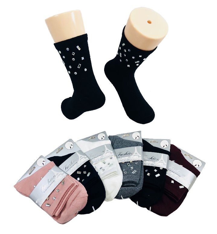 Ladies Fashion SOCKS [Mirrored Gems]