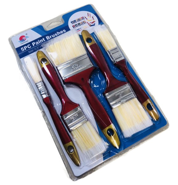 5pc PAINT Brush [Blister Pkg]