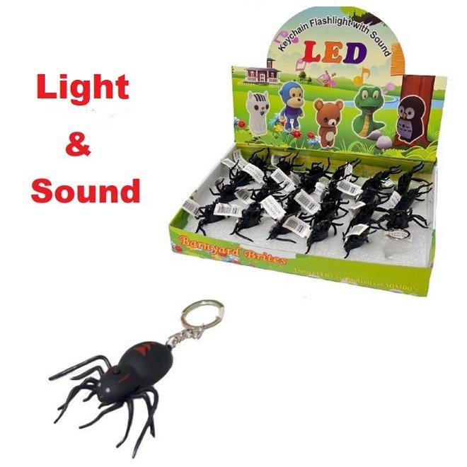 ''2'''' Light Up Key Chain with Sound Effects [Spider]''