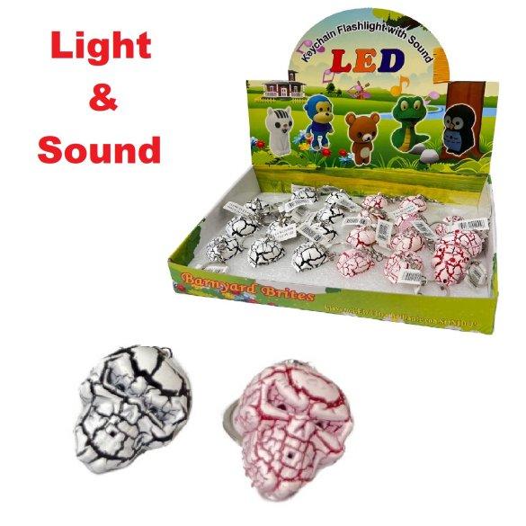 ''2'''' Light Up Key Chain with Sound Effects [Skulls]''