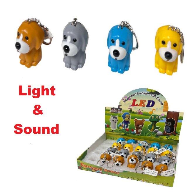 ''2'''' Light Up Key Chain with Sound Effects [Dogs]''