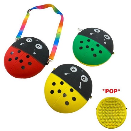 ''Push Pop Fidget Cross Body BAG [Ladybug]7''''x8''''''
