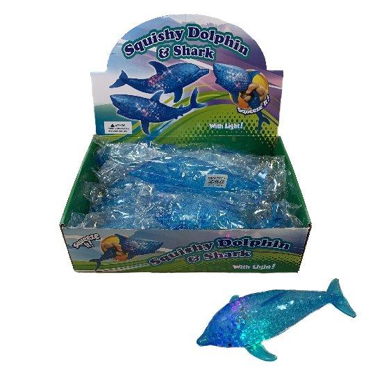 ''7'''' Light Up Squish Dolphin with Water BEADS''