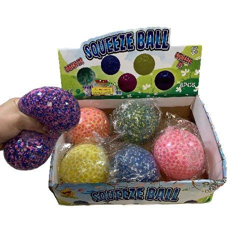 ''4'''' Squish Jelly Ball with Foam BEADS''