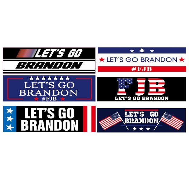 ''3''''X10'''' Let's Go Brandon Bumper STICKERS''