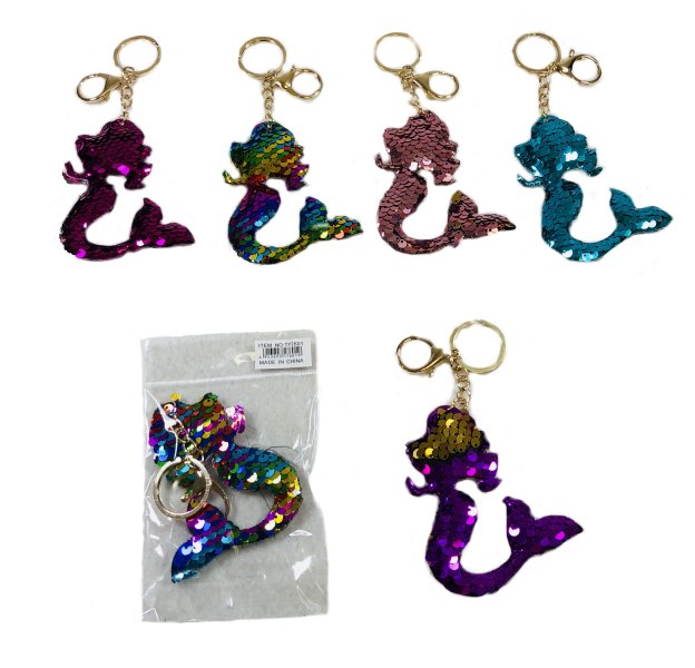 Reversible Sequin Key Chain [Mermaid]