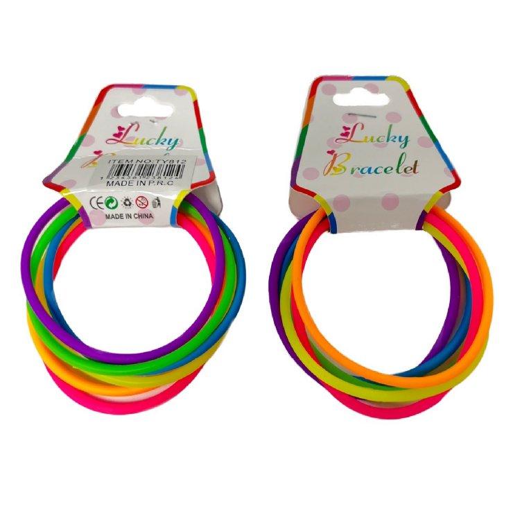 6pc Silicone BRACELET [Round]