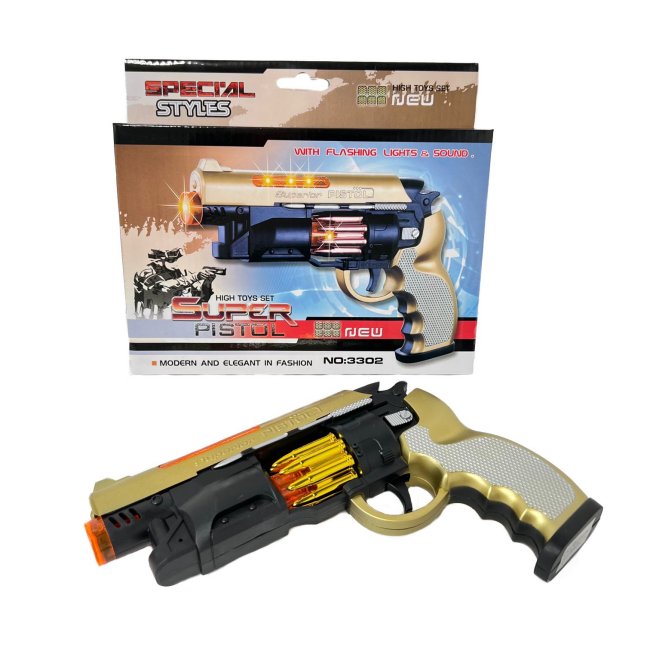 ''9'''' SUPER PISTOL Light & Sound Toy Gun''