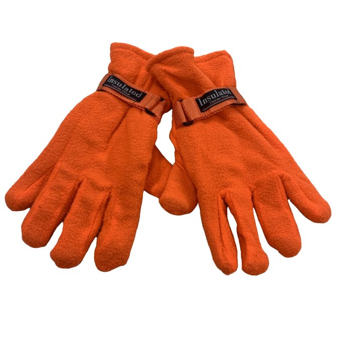 Men's Orange Fleece GLOVES