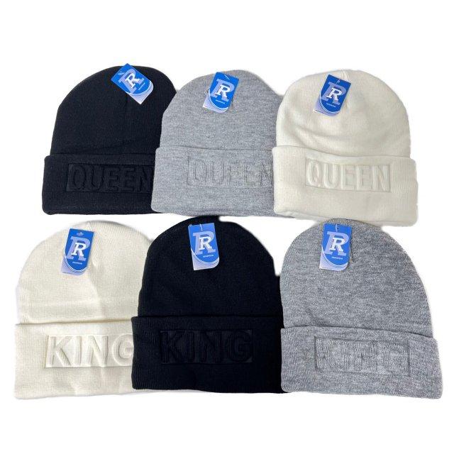 Knitted Cuffed HAT [KING/QUEEN] *Embossed