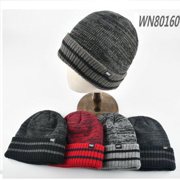 Plush-Lined Knit Toboggan [Variegated TOP/Striped Fold]