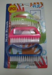 3pcs Plastic Nail Brush