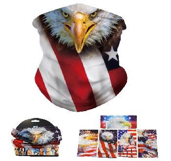 Multi Functional Headgear Gaiter Buff [Eagle/Flag]