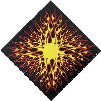 Bandana-Yellow/Red Flames