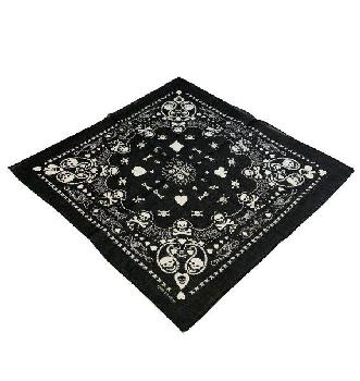 Bandana-Black Paisley Print [Club-Spade-Heart-Diamond]