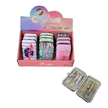 9pc Manicure Care Set [Flamingos]