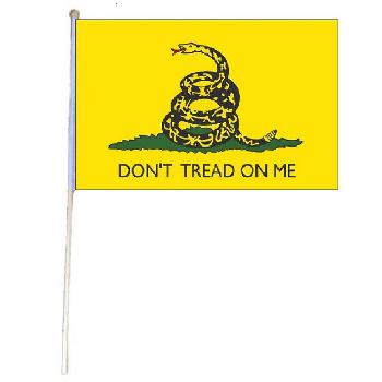 12"x18" Stick Flag [DON'T TREAD ON ME] Yellow