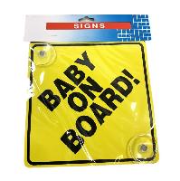 BABY ON BOARD Suction Cup Car Sign 
