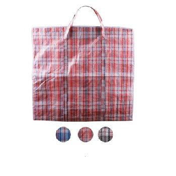 Large Zippered Shopping Bag [Plaid]