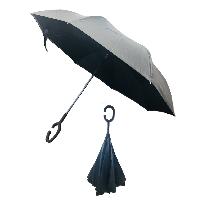 Windproof Reverse Folding Umbrella [Black]