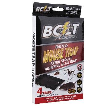 4pk Bolt Baited Mouse Glue Trap