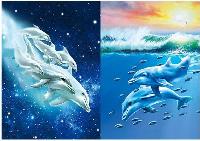 3D Picture 9720--Dolphins