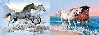 3D Picture 9751--Running Horses