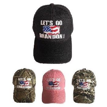 Let's Go Brandon Hat [Flag Background]