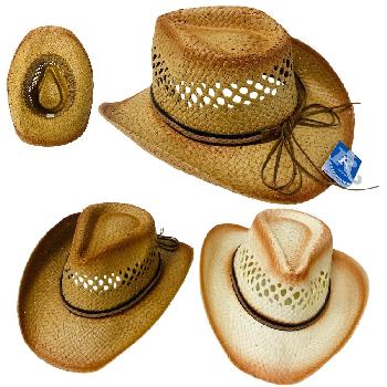 Classic Woven Cowboy Hat [Thin Braided Hat Band] Vented