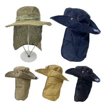 Floppy Boonie Hat [Solid Colors] with Cloth Flap & Snap-Up Sides