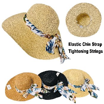 Ladies Sun Hat [Island Floral Bow]