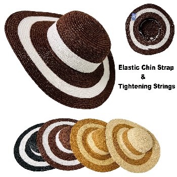 Ladies Sun Hat [Bold Stripe]