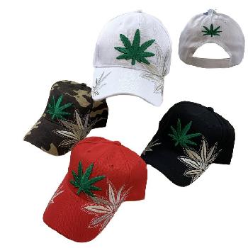 Embroidered Marijuana Hat [Double Shadow]